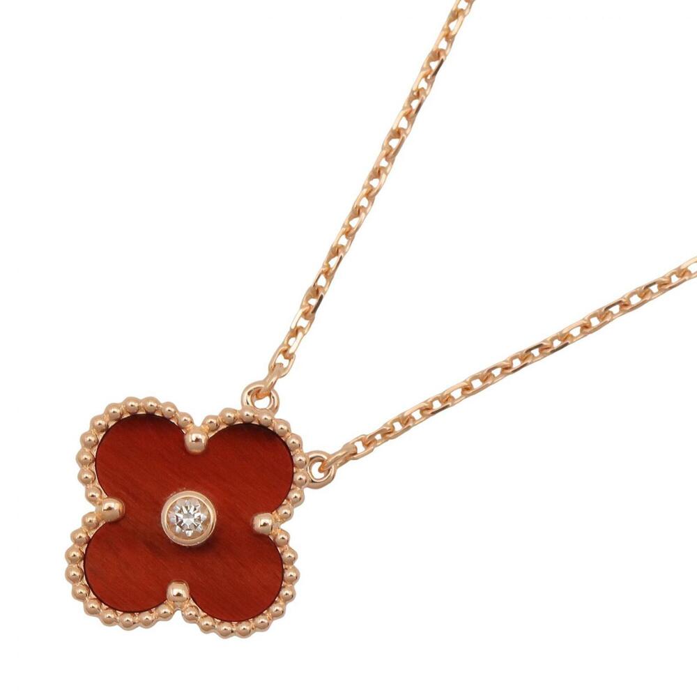 Van Cleef & Arpels Vintage Alhambra 1PD Necklace - 18KPG (Pink Gold) Diamond ...